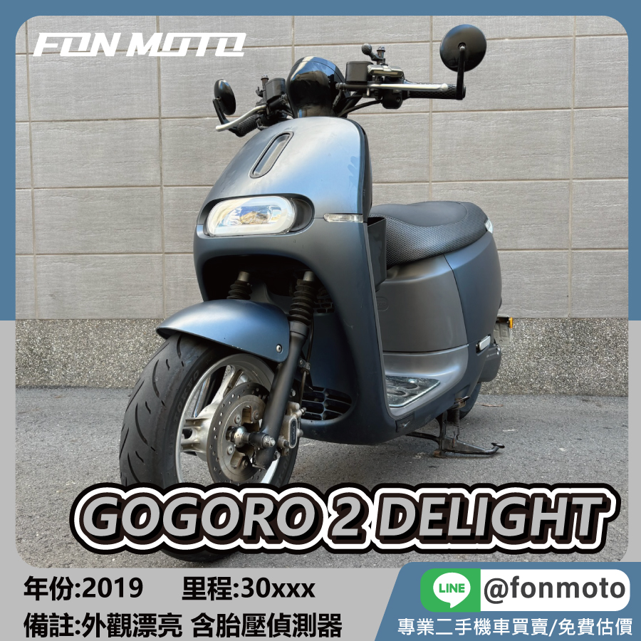 2019 Gogoro 2 Delight 消光灰 胎壓偵測器 電動機車